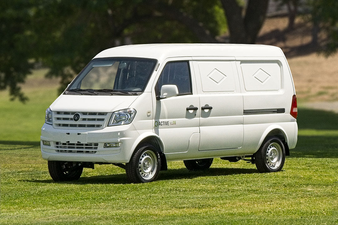 Ev Panel Van With Racking Low-Speed Electric Panel Cargo Van | Vantage Vehicle
